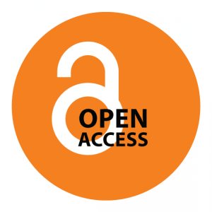 Open access symbol showing an open lock