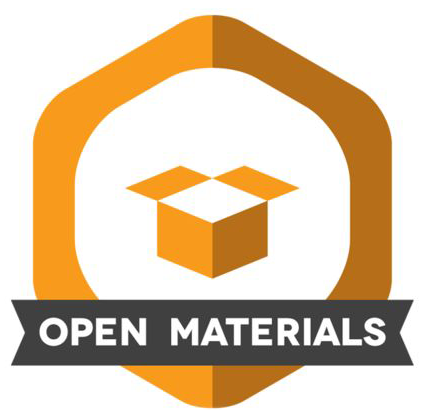 Open materials badge showing an open box